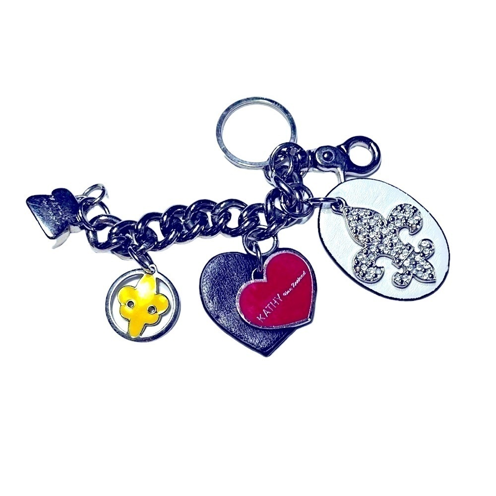 Kathy Van Zeeland Silver Tone Purse Charm Key Chain Ring